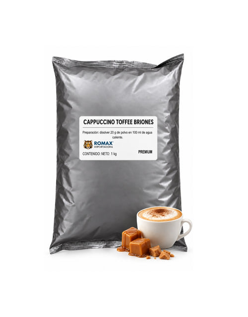 Cappuccino Toffee Soluble Briones 1 kg | Taza y Vending
