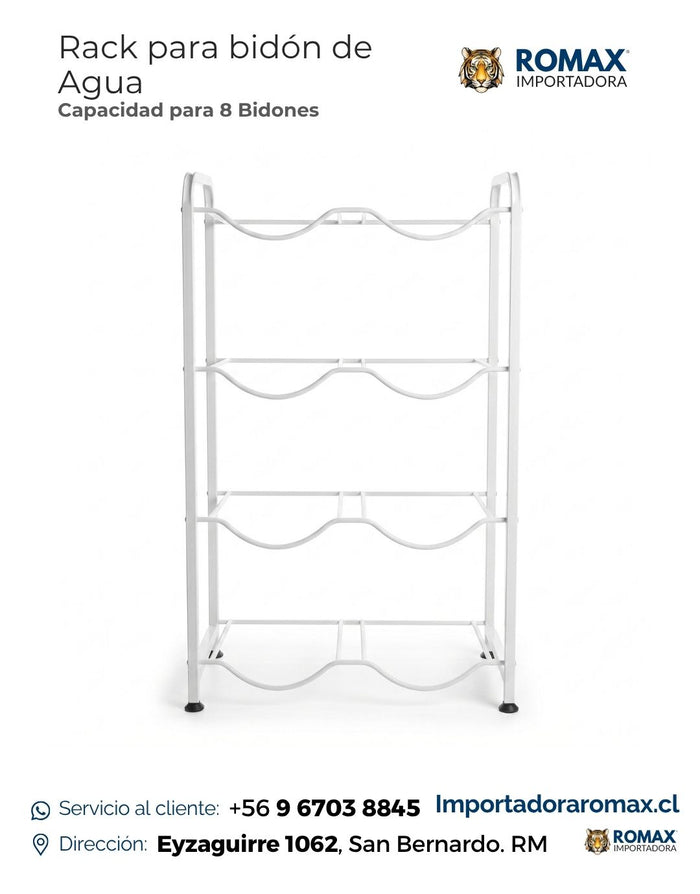 Rack para Bidón de Agua 8 Bidones