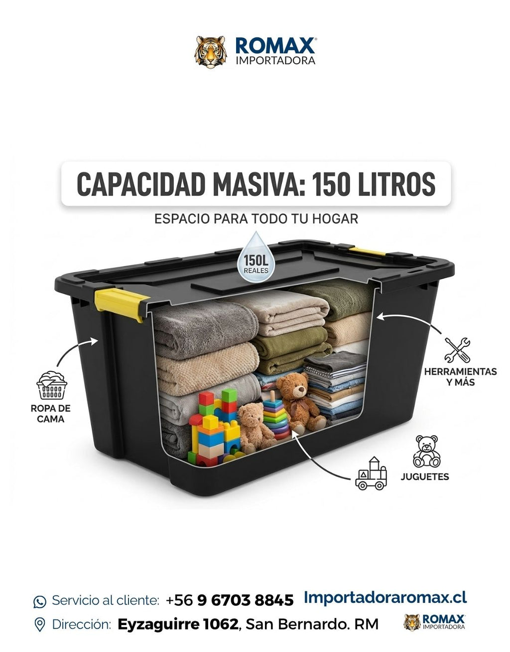 Caja de almacenamiento 150 Litros