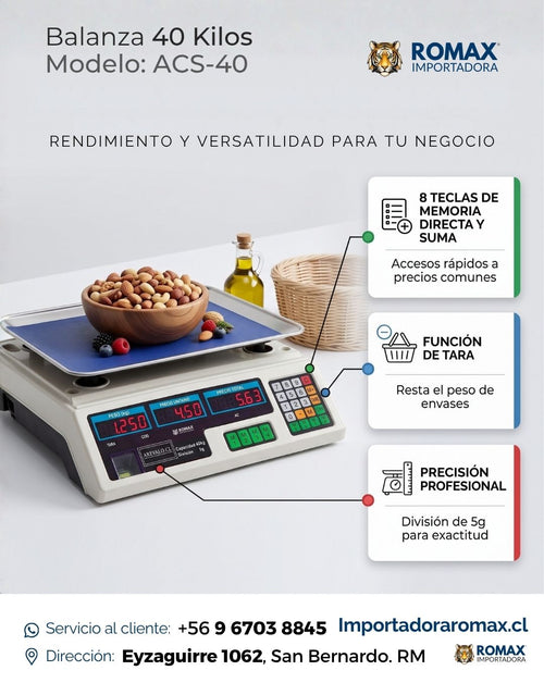 Balanza 40 Kilos | Mayor Capacidad y Precisión para tu Negocio