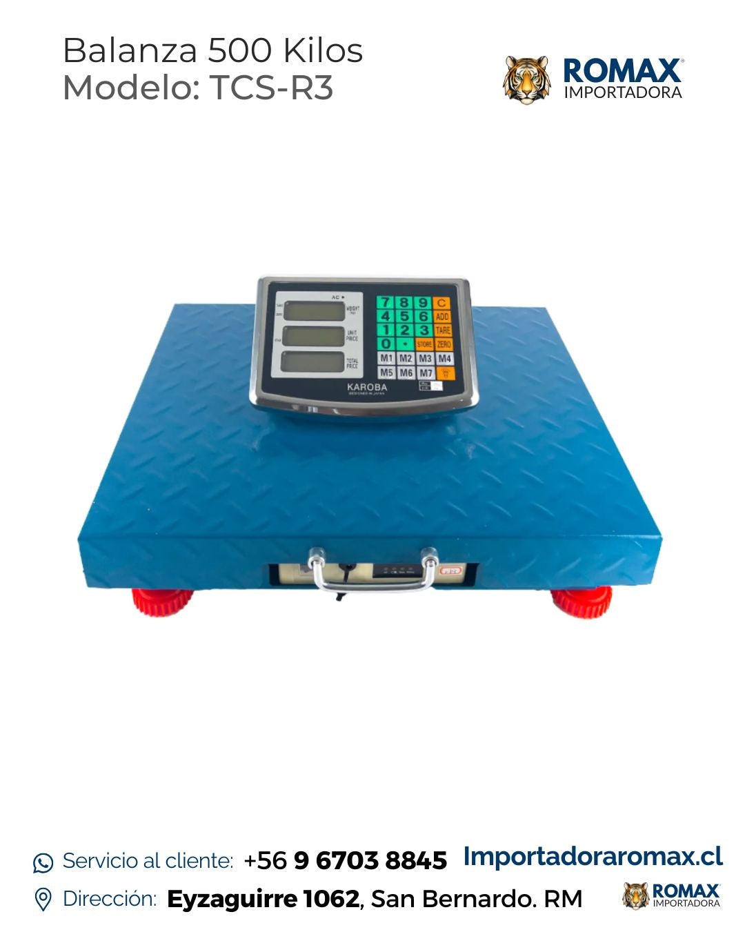 Balanza Inalámbrica 500 kg | Plataforma Industrial Reforzada