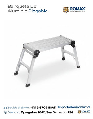 Banqueta de Aluminio Plegable | Capacidad 100 kg