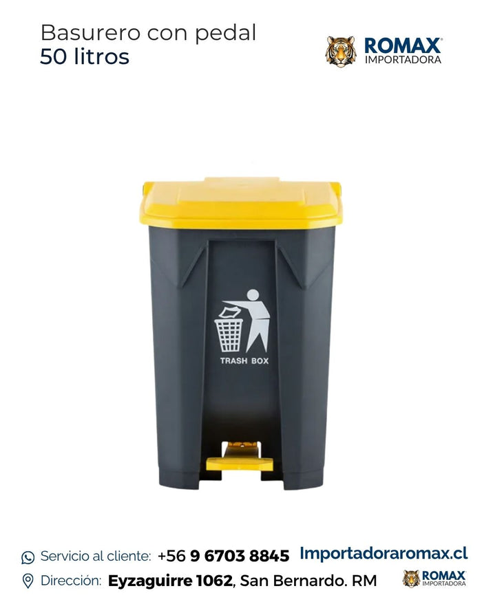 Basurero con Pedal 50 Litros