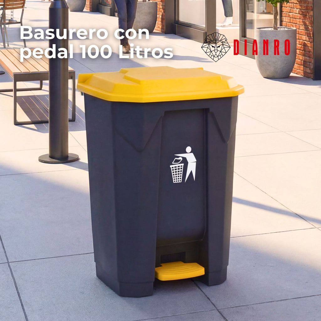 Basurero con pedal 100 Litros