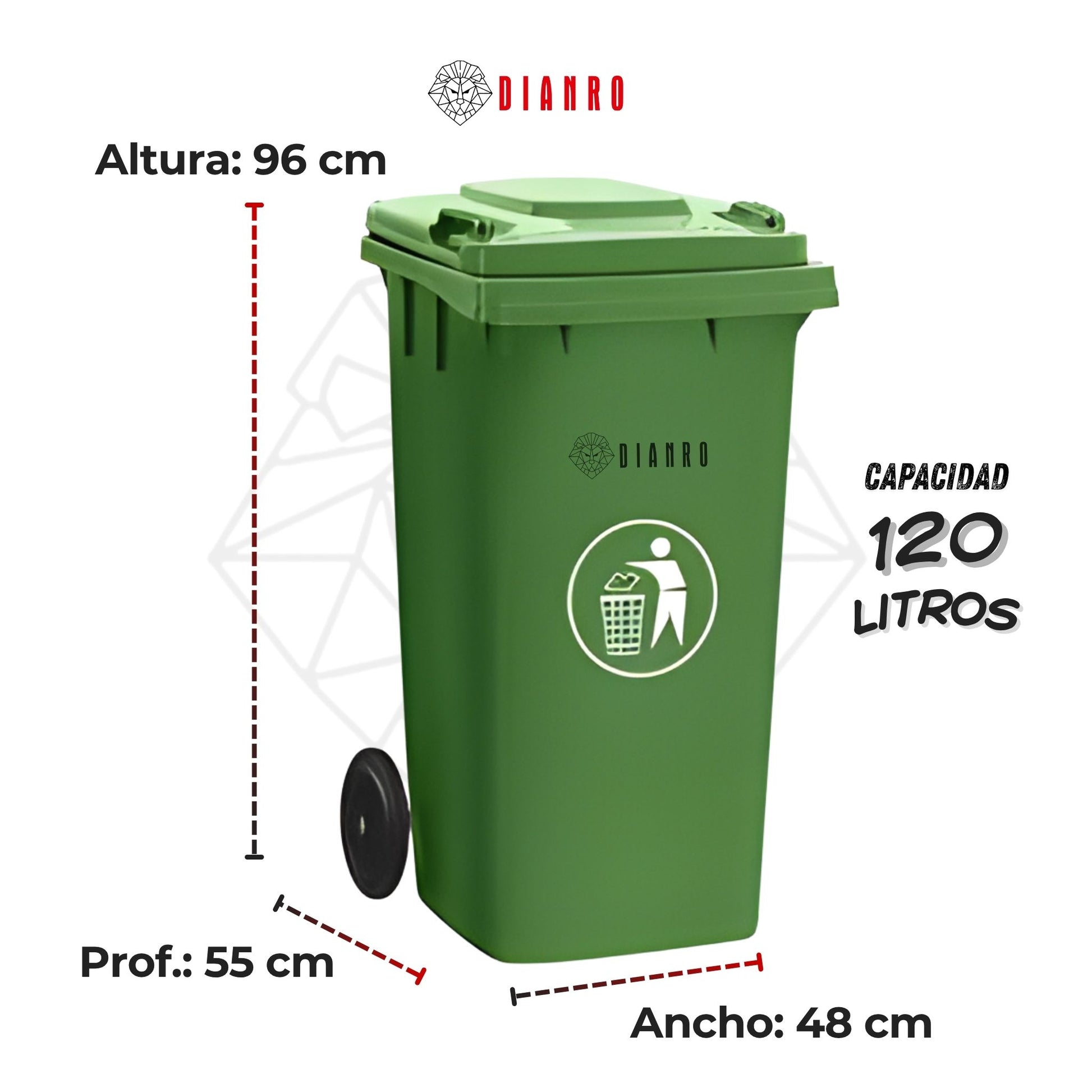 Basurero 120 Litros