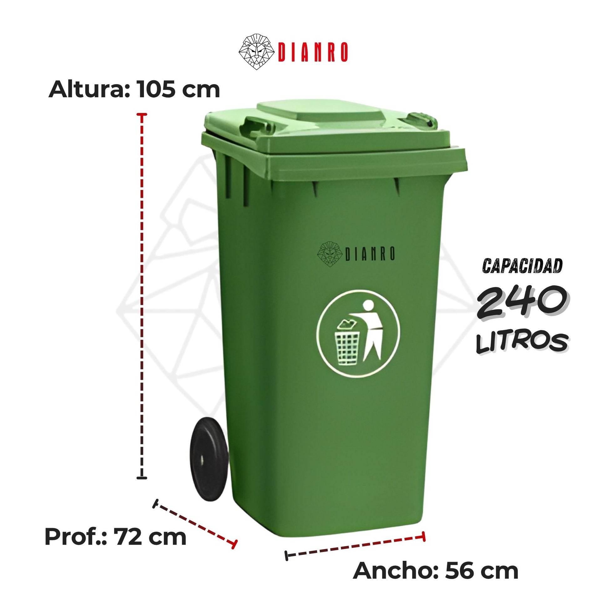 Basurero 240 Litros
