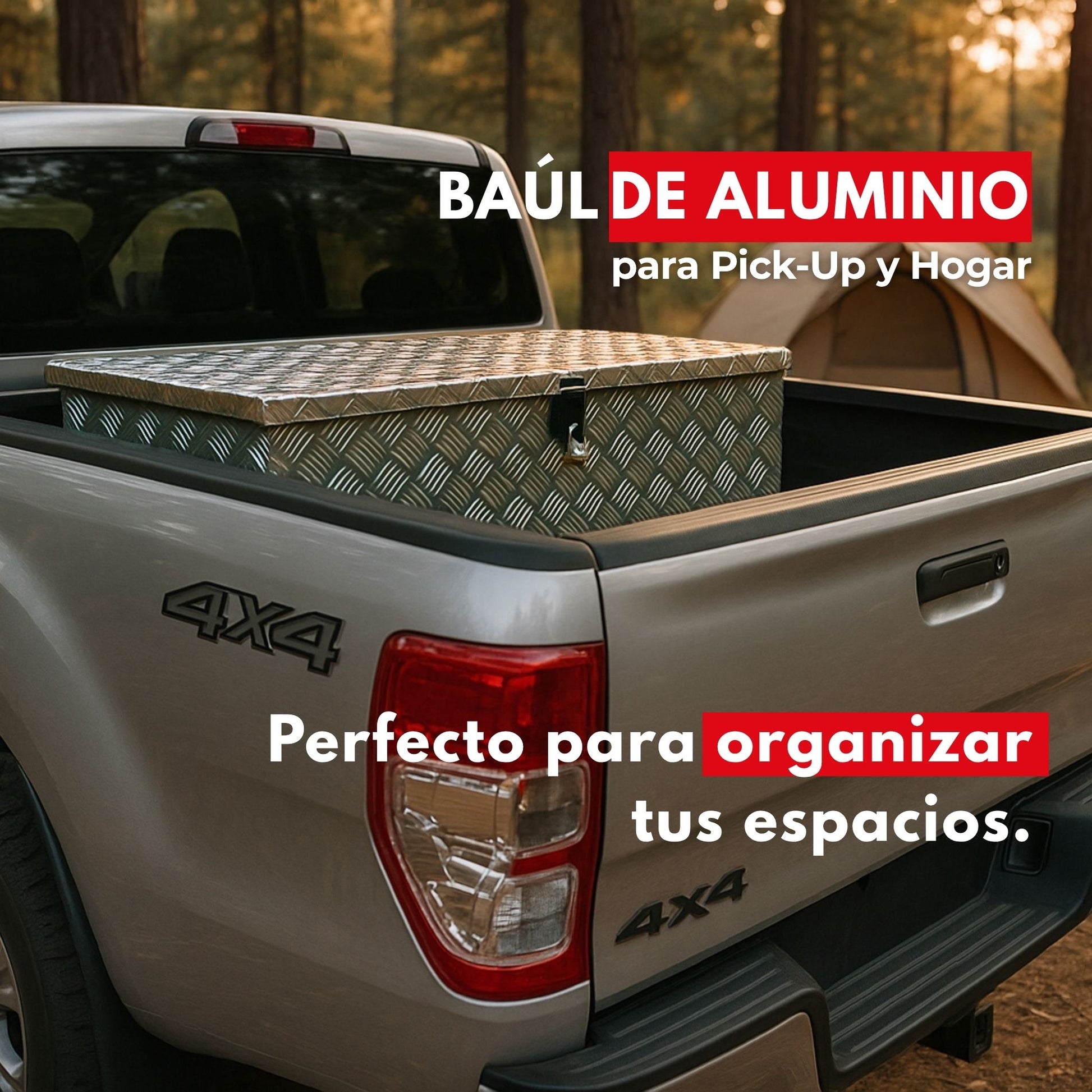 Baúl Aluminio 76.5 cm con Cerradura y Llave | Romax Chile