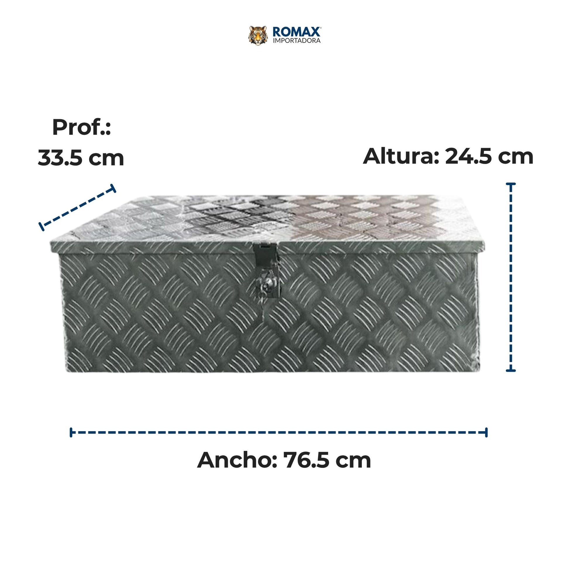 Baúl Aluminio Compacto 76.5 cm Interior | Romax Chile