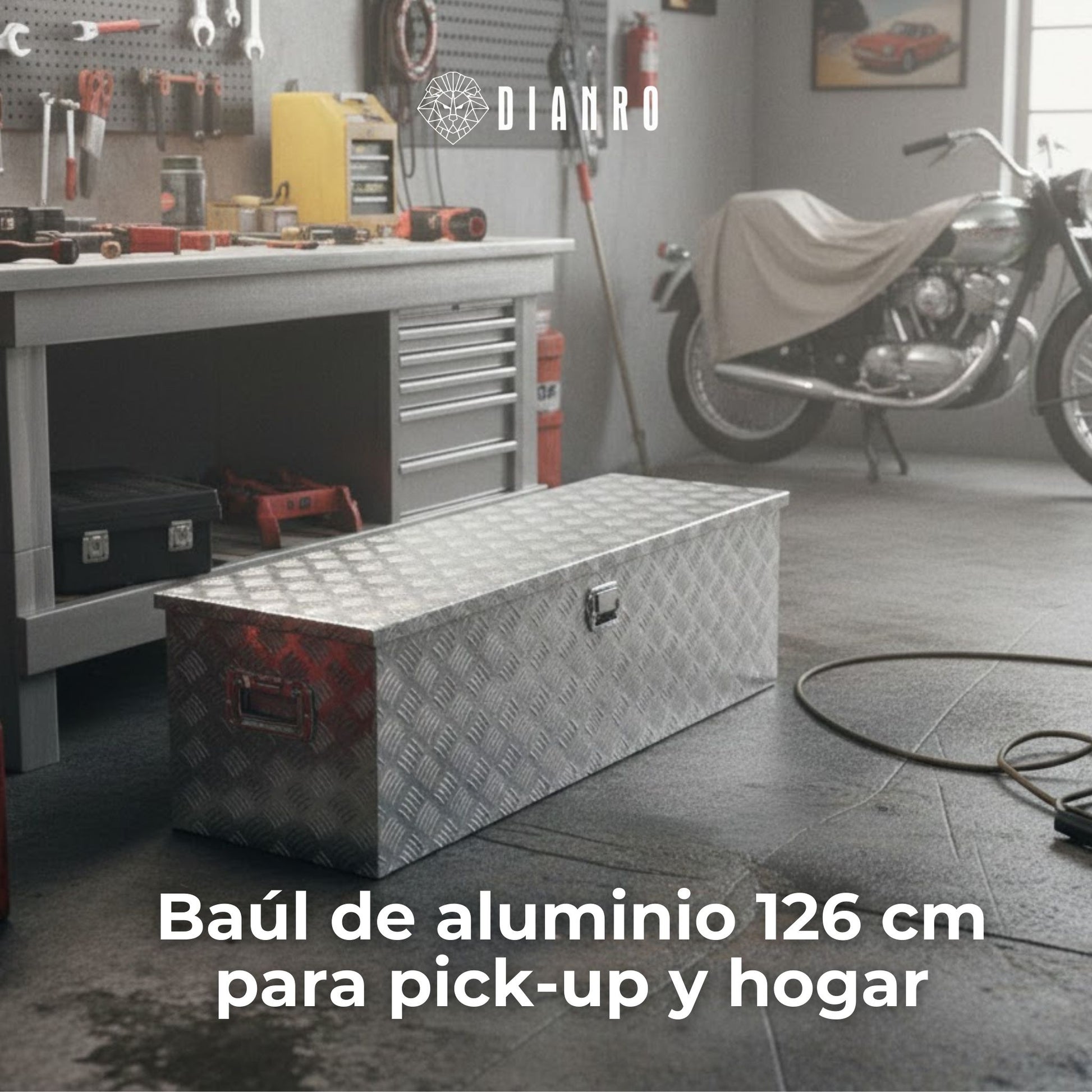 Baúl de aluminio para pick-up y hogar | 126 cm