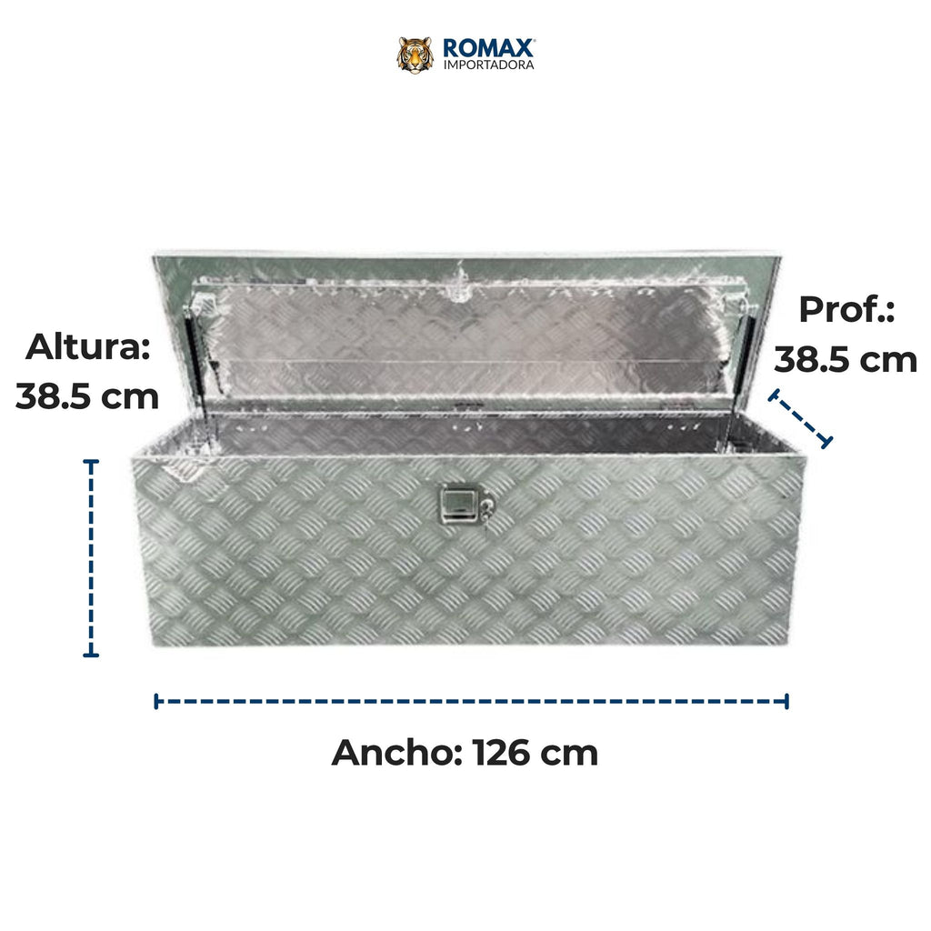 Baúl Aluminio Grande 126 cm Resistente a la Intemperie | Romax Chile