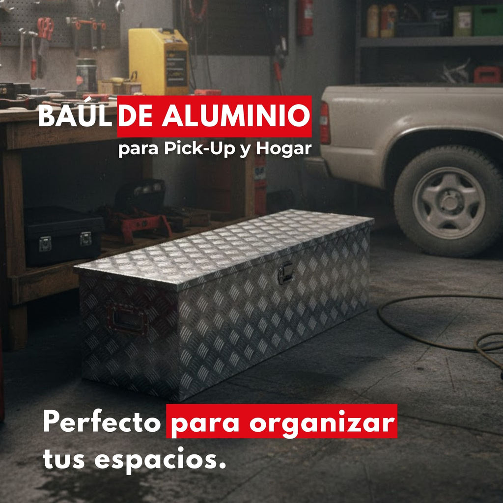 Baúl Aluminio 126 cm Interior y Detalle | Romax Chile