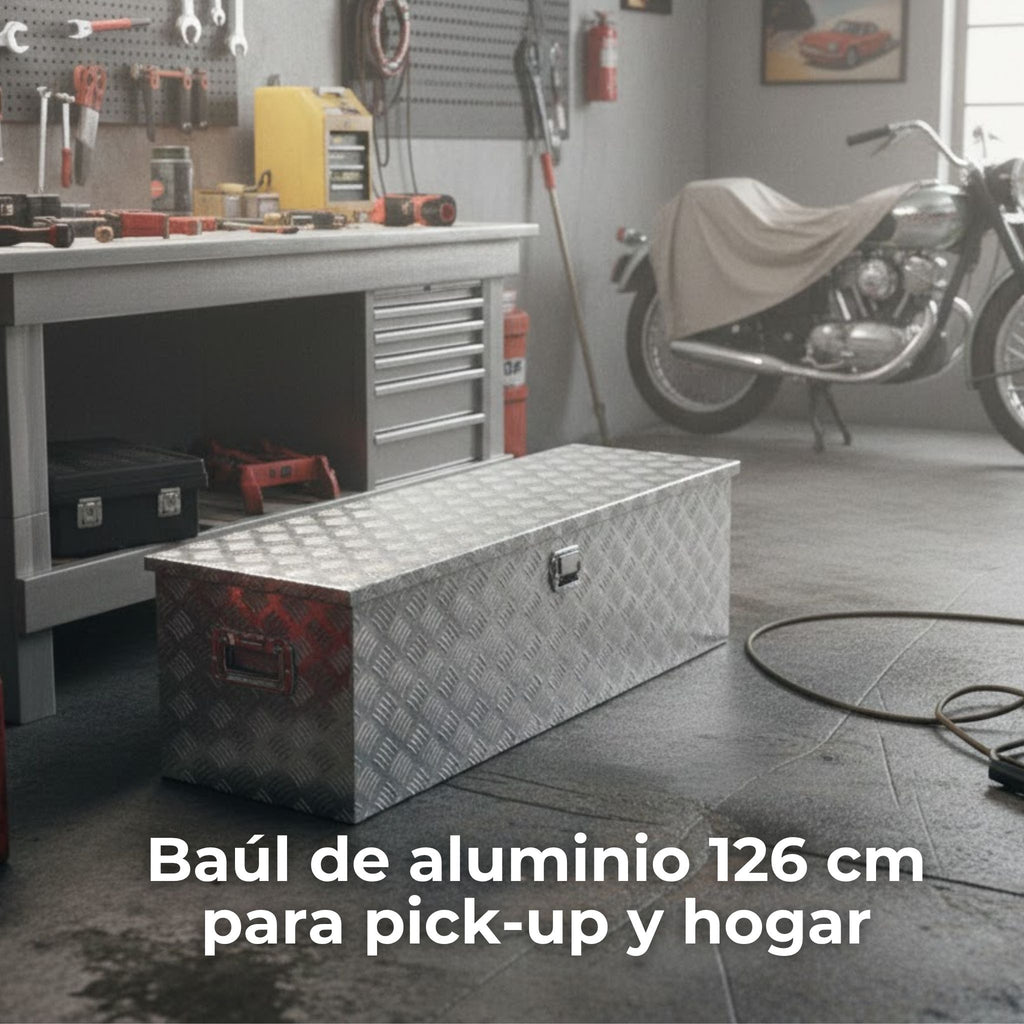 Baúl Aluminio 126 cm con Cerradura y Llave | Romax Chile
