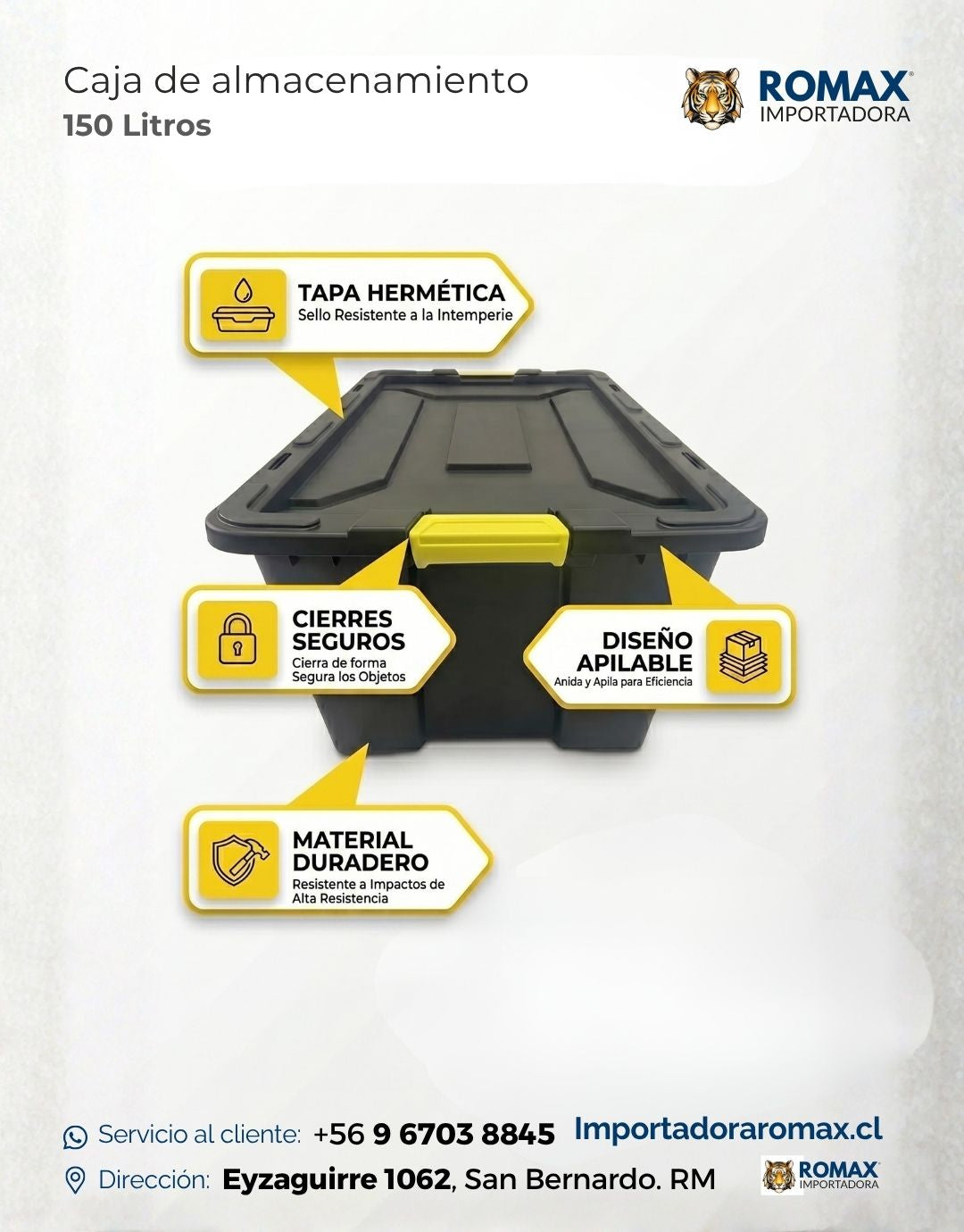 Caja de almacenamiento 150 Litros