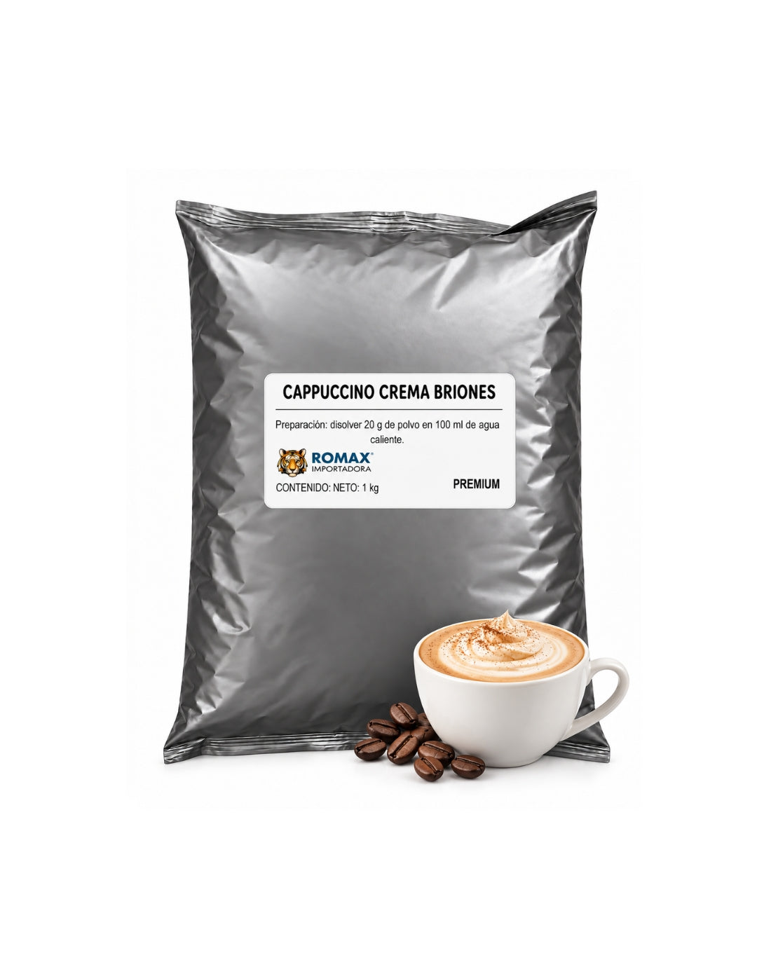 Cappuccino Crema Briones 1 kg | Para Máquinas Vending y en Casa