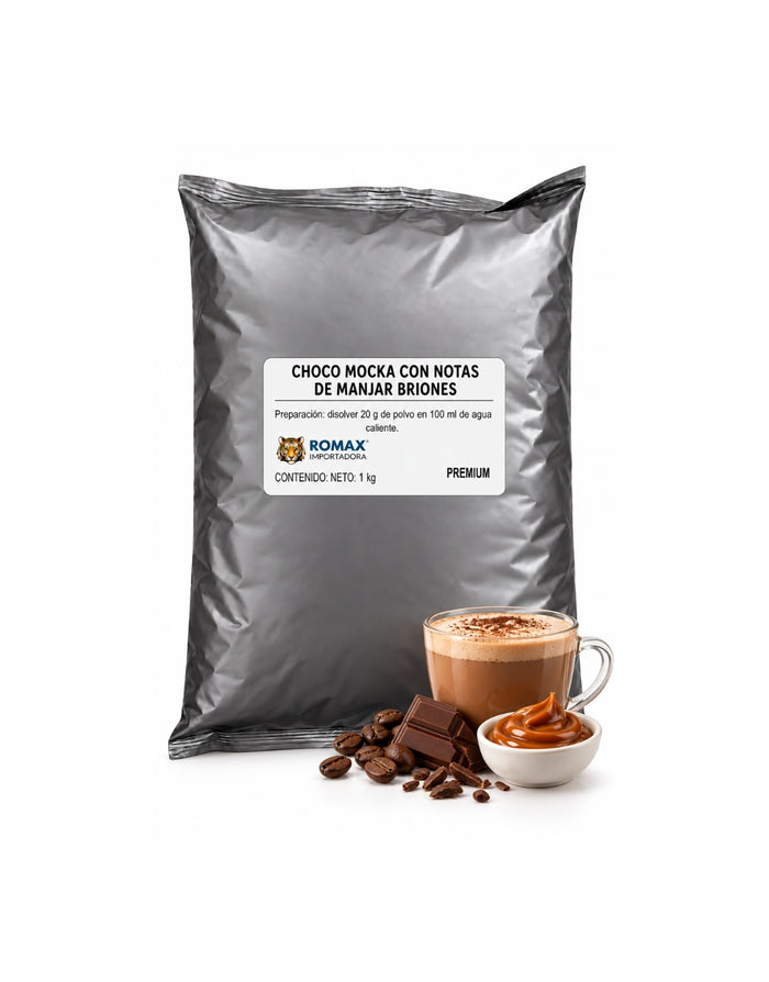 Choco Mocka con Notas de Manjar Briones 1 kg | Para Máquinas Vending y en Casa