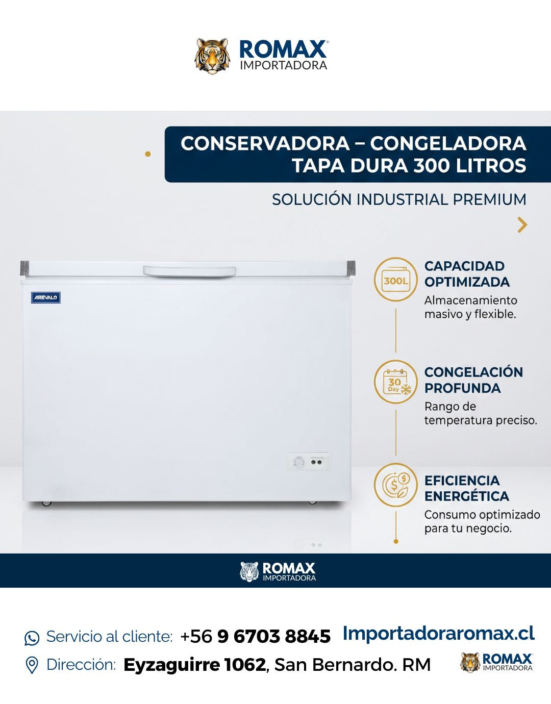 Conservadora – Congeladora Tapa Dura 300 Litros | Función Dual