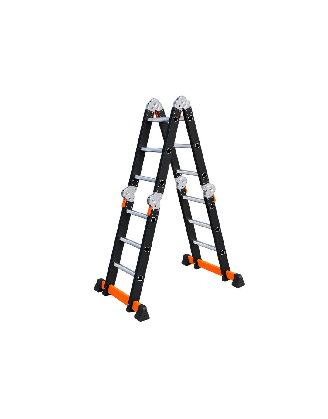 Escalera articulada 12 peldaños multiposición plegable altura 3,42m – Romax Chile
