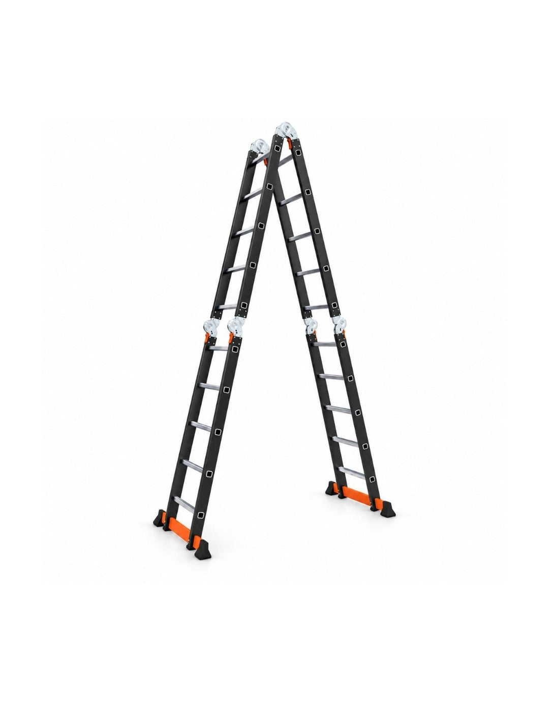 Escalera articulada 20 peldaños multiposición plegable – Romax Chile