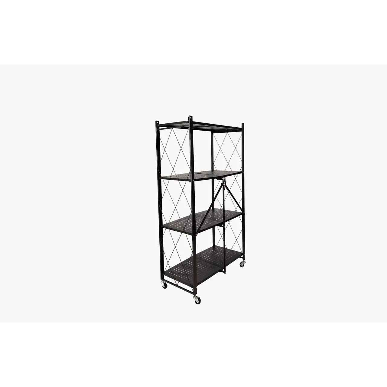 Estante Negro Plegable 127x72x34 cm | 4 niveles