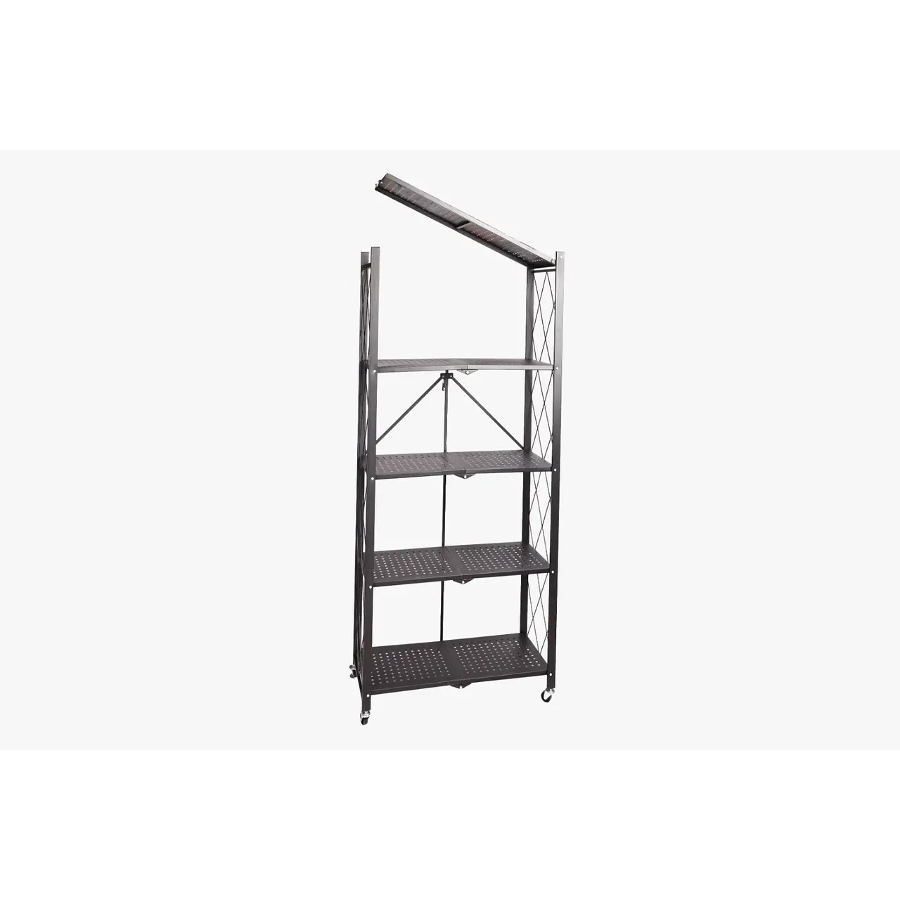 Estante Negro Plegable 162x72x34 cm | 5 niveles
