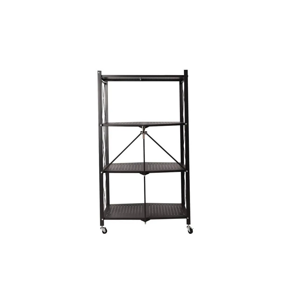 Estante Negro Plegable 127x72x34 cm | 4 niveles