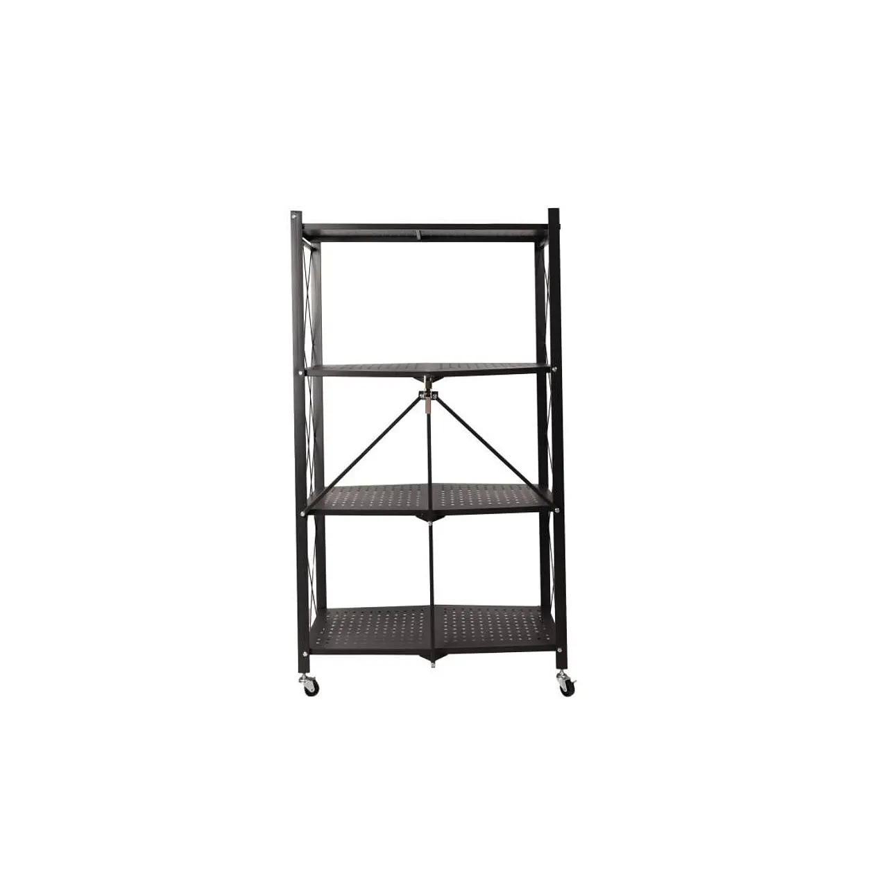 Estante Negro Plegable 127x72x34 cm | 4 niveles