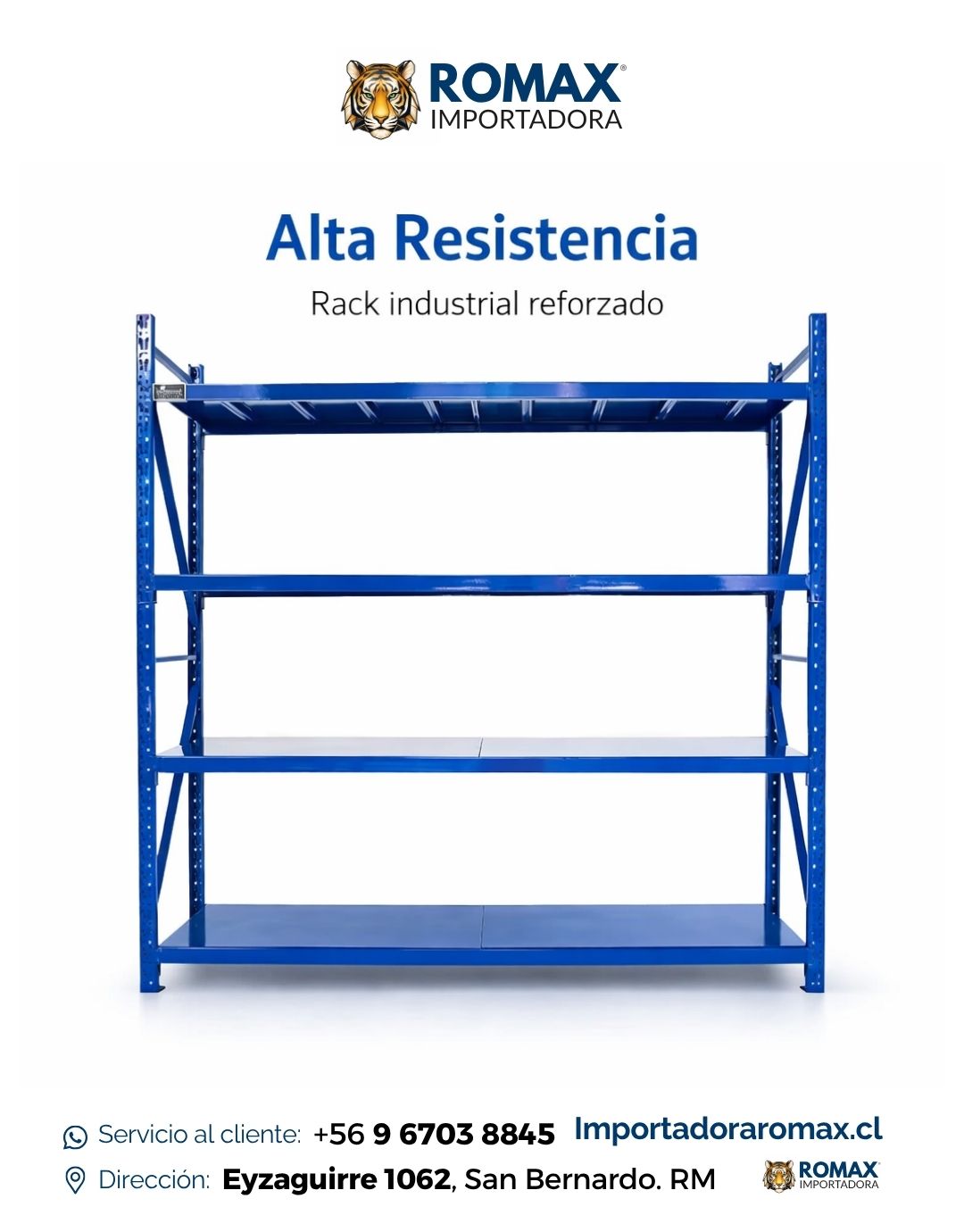 Estante Metálico industrial 200 x 200 x 60 | Azul - Heavy Duty
