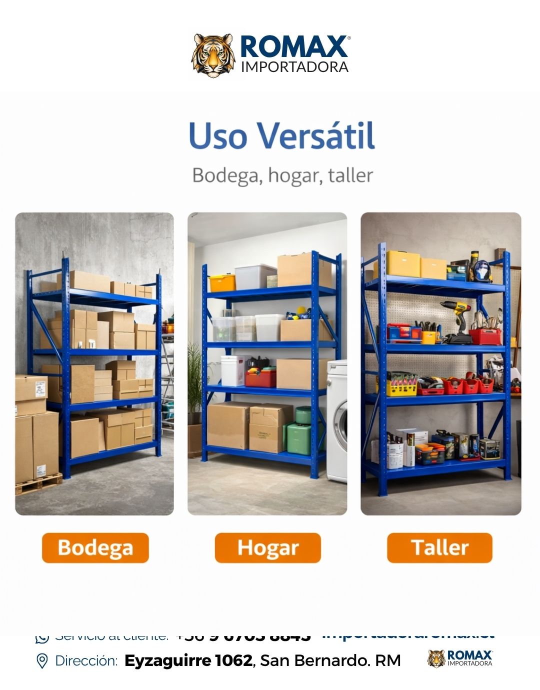 Estante Metálico industrial 200 x 200 x 60 | Azul - Heavy Duty