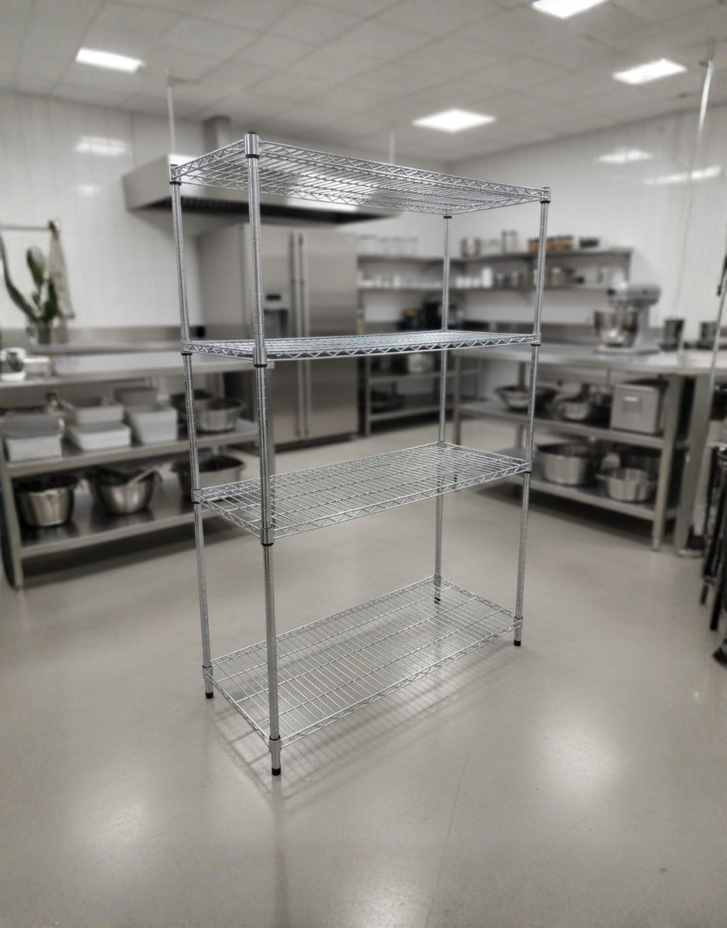 Rack Cromado 180x120x45 cm Vista Lateral | Romax Chile