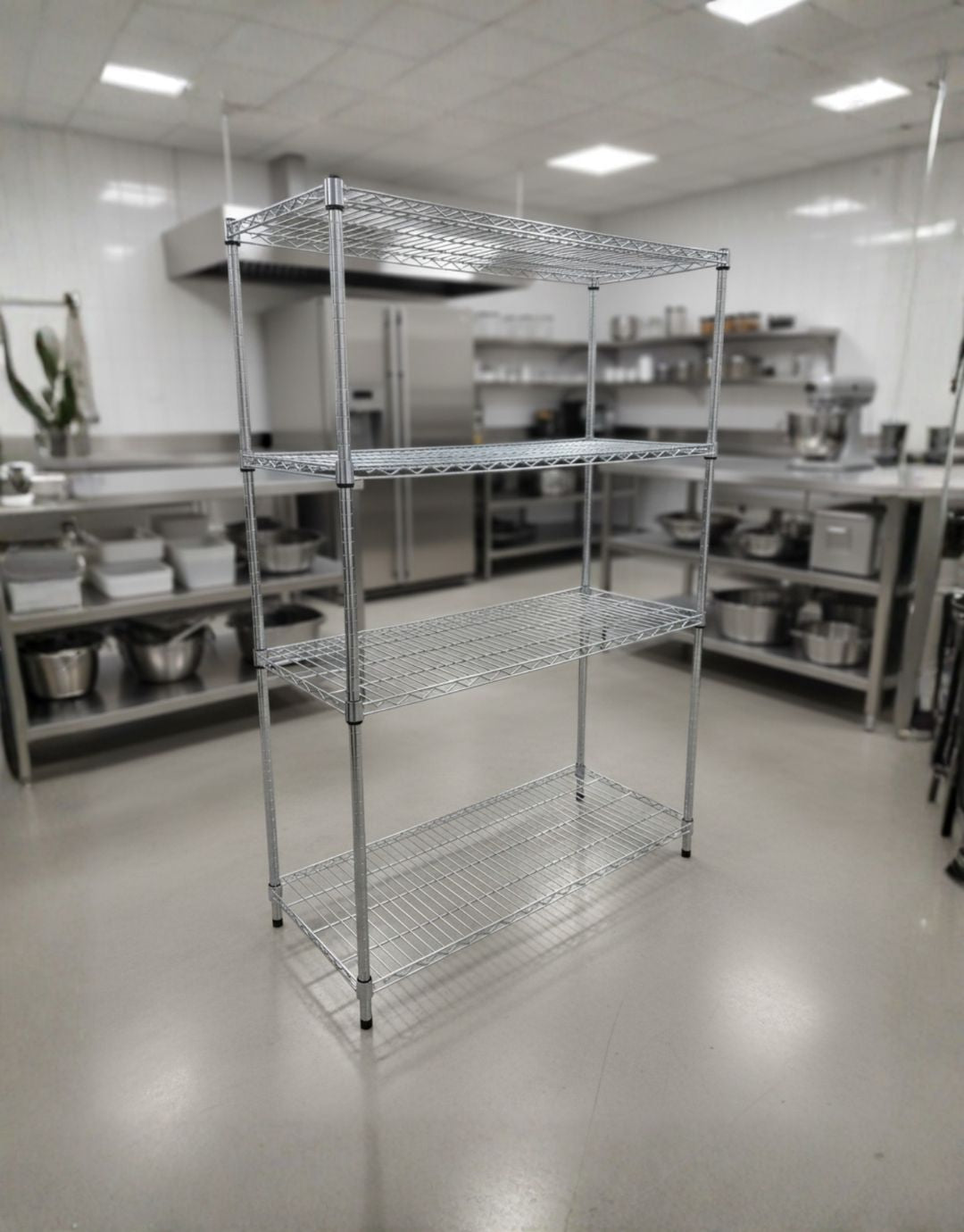 Rack Cromado 180x120x45 cm Vista Lateral | Romax Chile