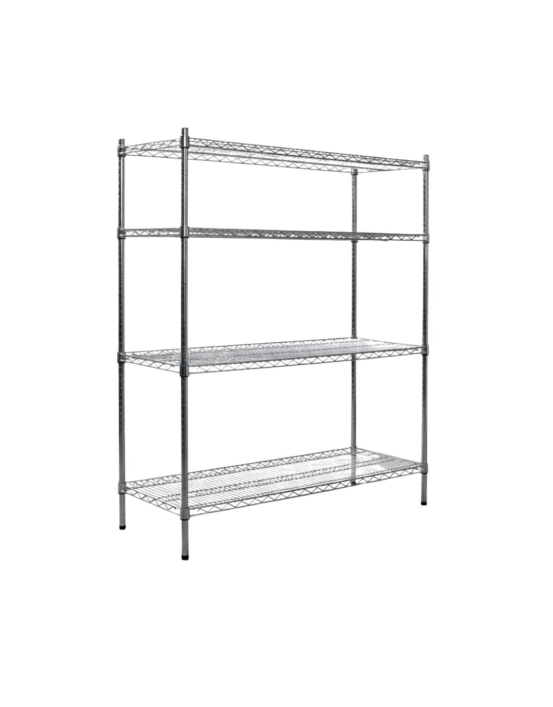 Estante Cromado 180x120x45 cm Vista Frontal | Importadora Romax Chile