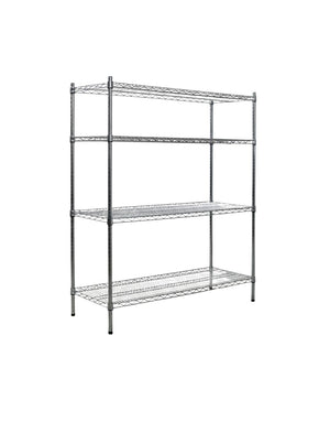 Estante Cromado 180x120x45 cm | 4 Niveles | Bodega y Hogar