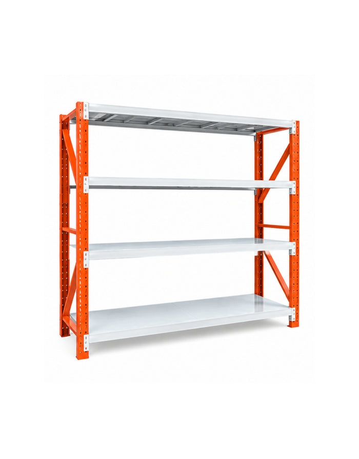 Rack Metálico industrial 200×200×60 cm | Naranjo | 800 kg