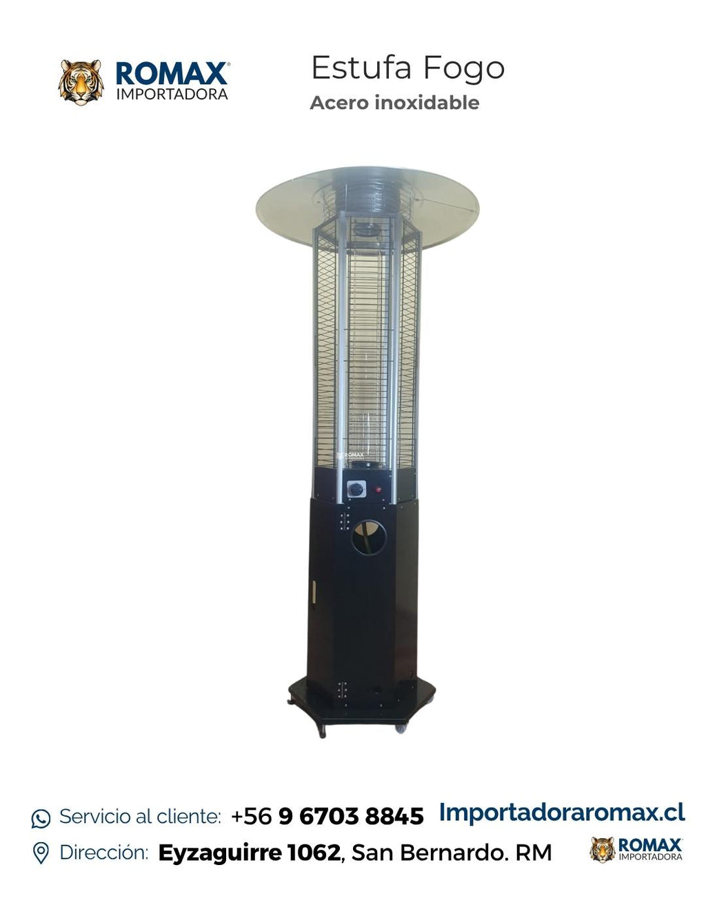 Estufa de Patio Fogo 11.5 kW para Terraza y Quincho