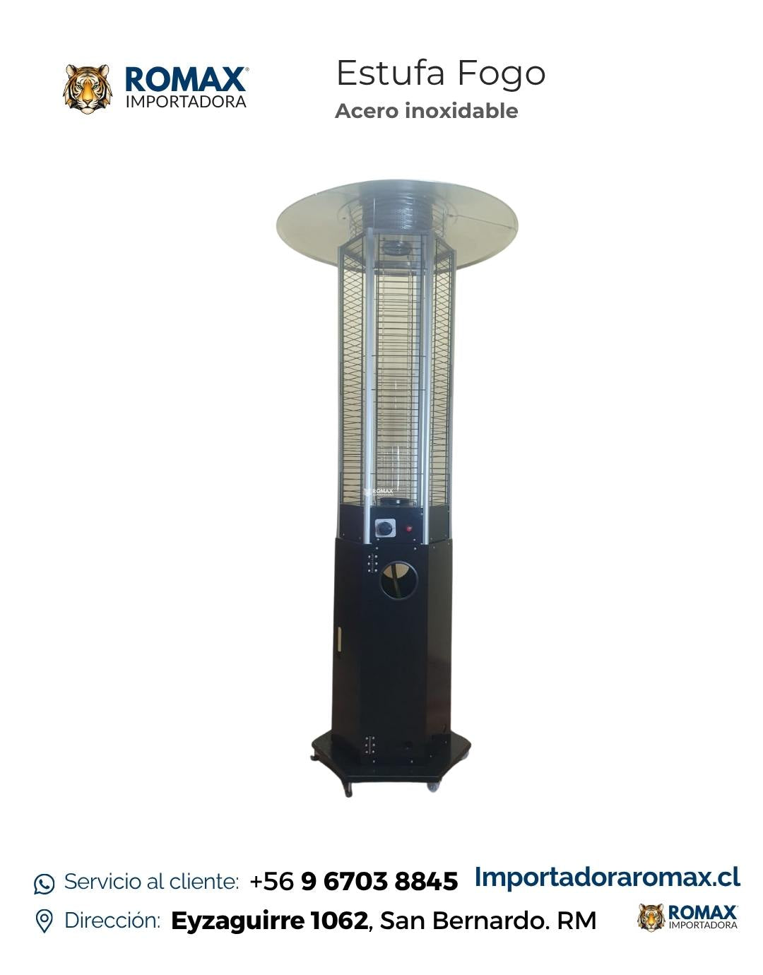 Estufa de Patio Fogo 11.5 kW para Terraza y Quincho