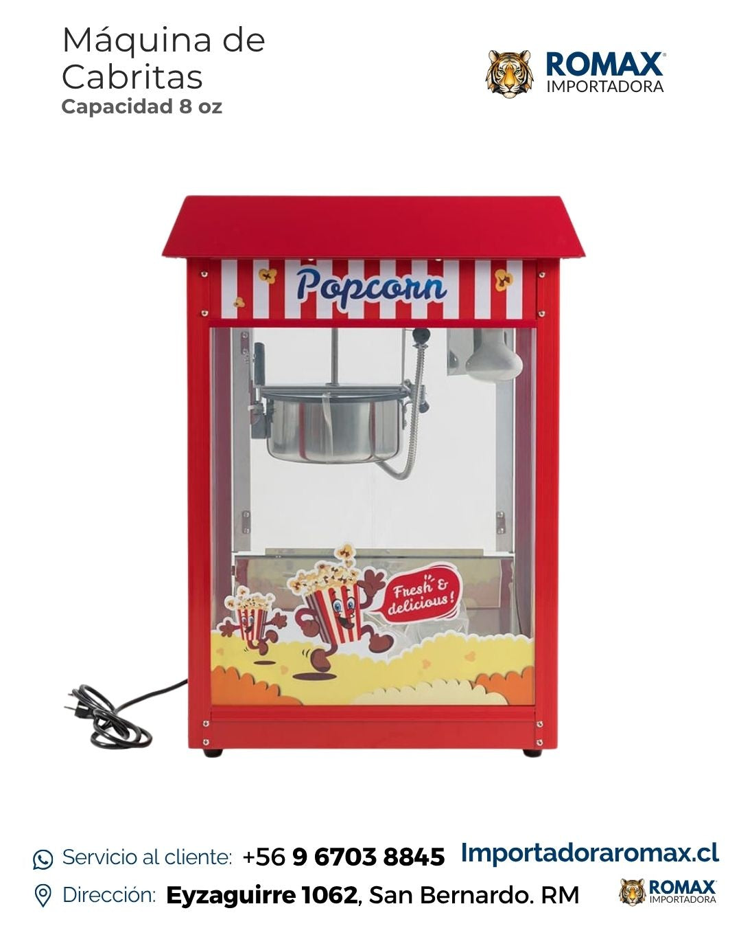Máquina de Cabritas 8 oz | Produce Cabritas Frescas y Aumenta tus Ventas