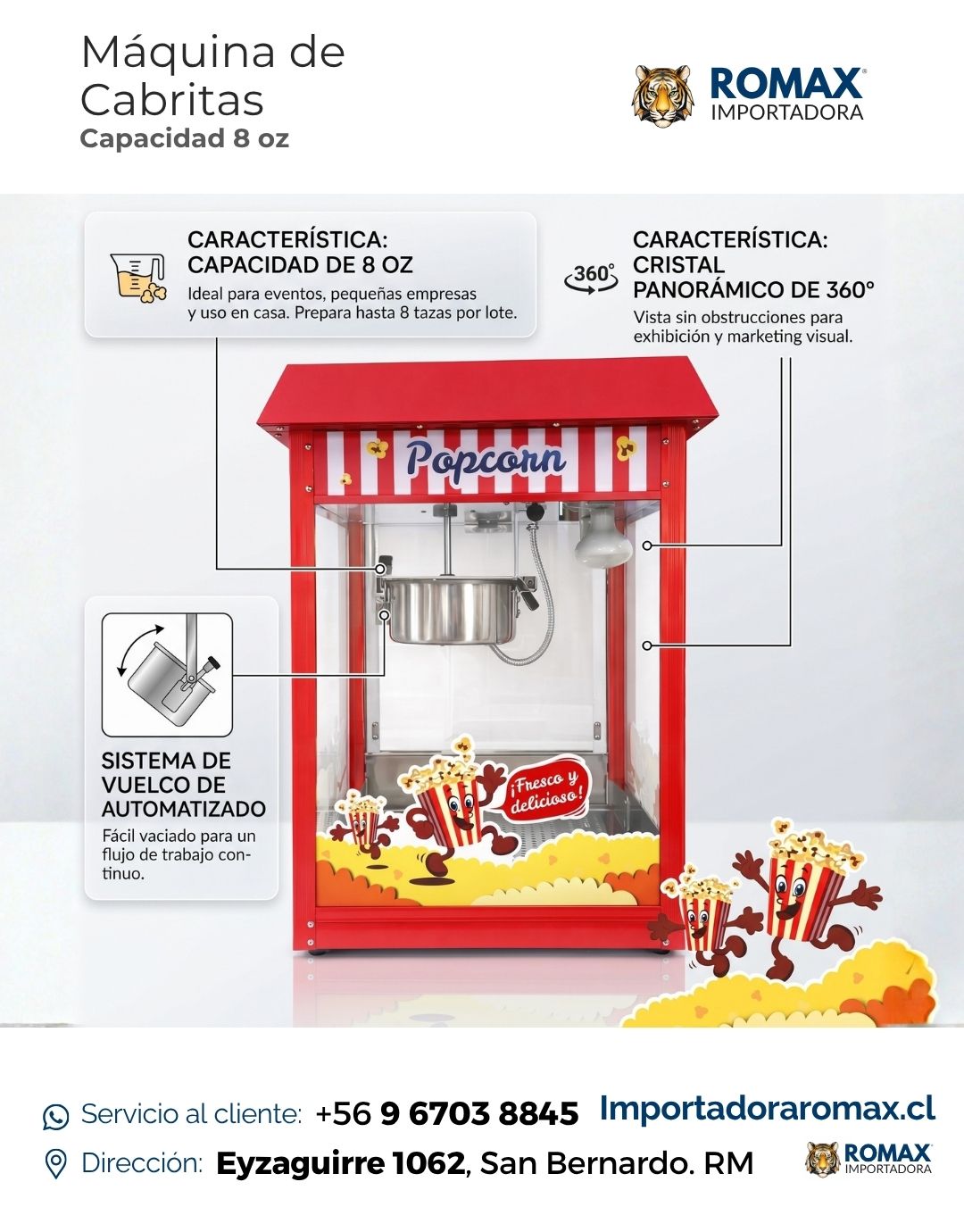 Máquina de Cabritas 8 oz | Produce Cabritas Frescas y Aumenta tus Ventas