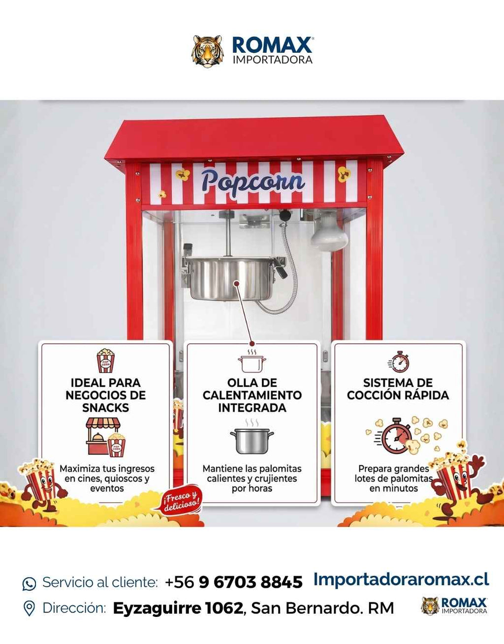 Máquina de Cabritas 8 oz | Produce Cabritas Frescas y Aumenta tus Ventas
