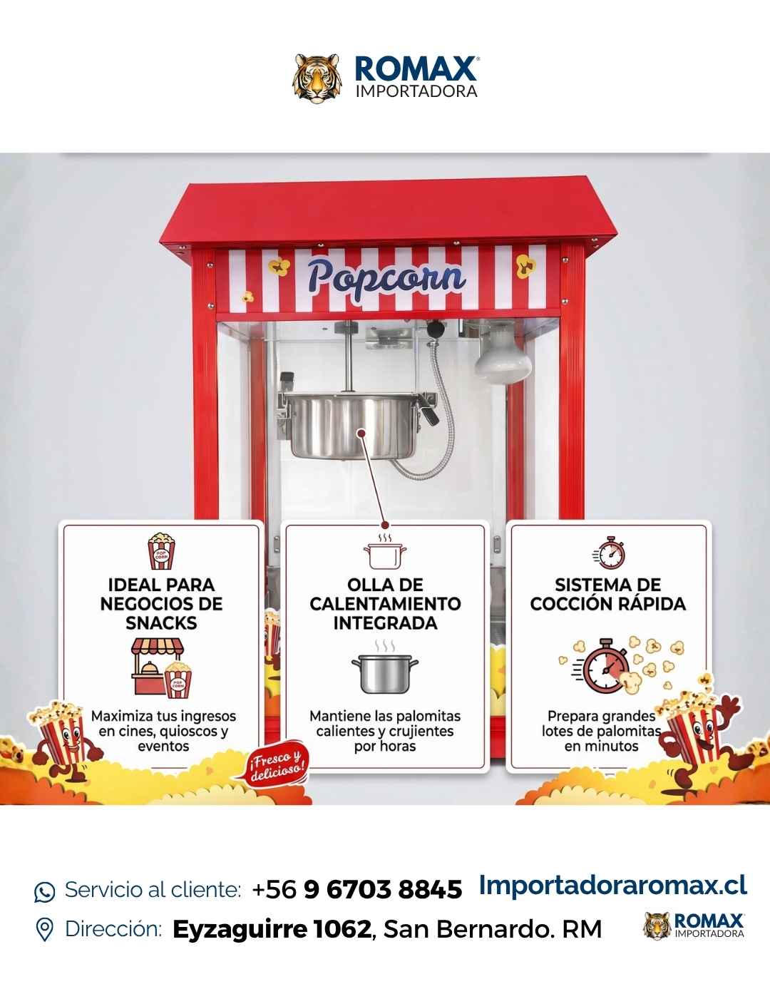 Máquina de Cabritas 8 oz | Produce Cabritas Frescas y Aumenta tus Ventas