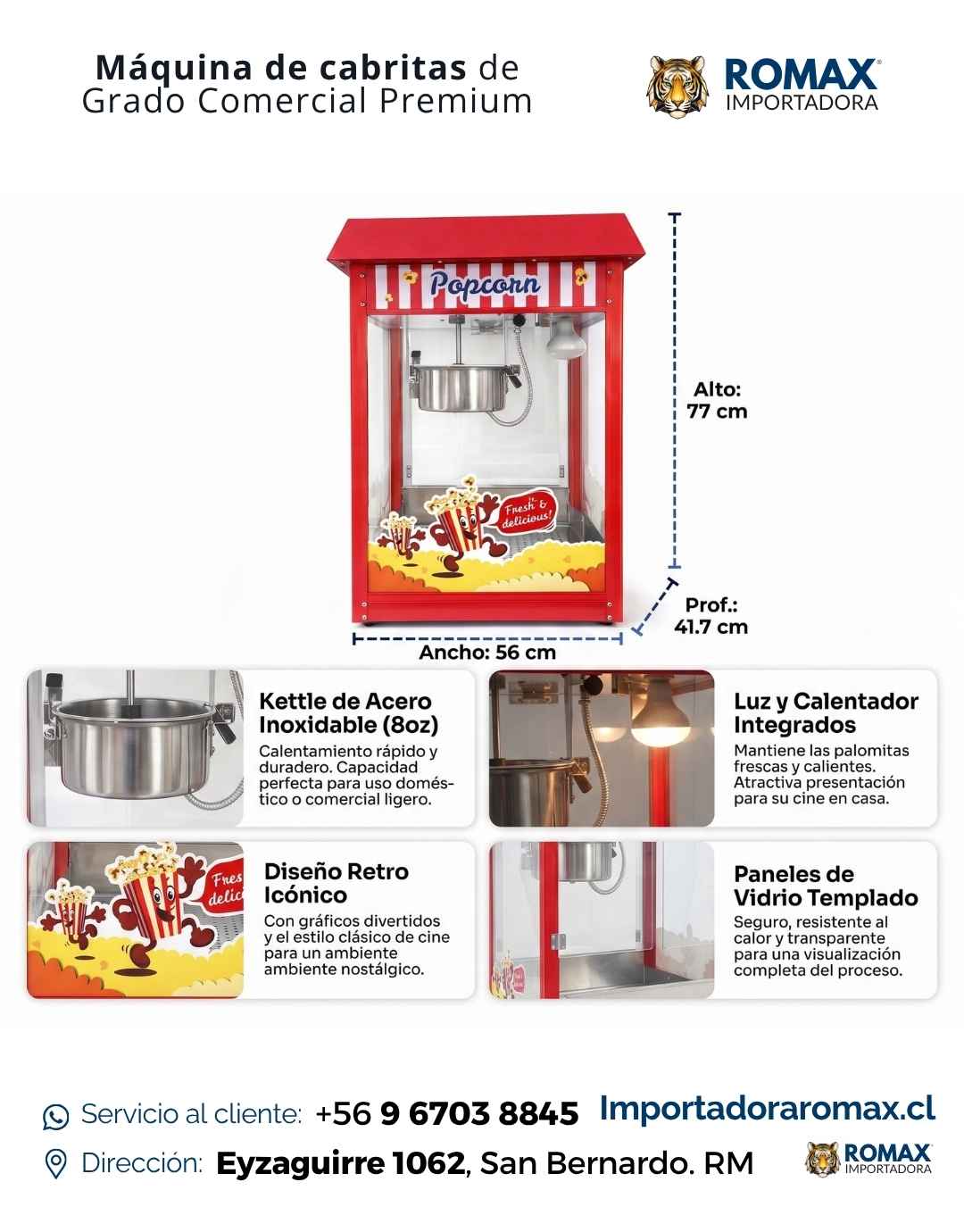 Máquina de Cabritas 8 oz | Produce Cabritas Frescas y Aumenta tus Ventas