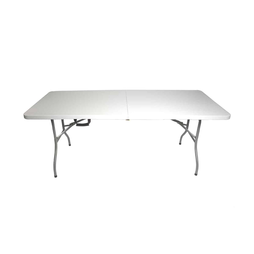 Mesa Plegable Blanca 180 cm – Portátil para Eventos y Camping