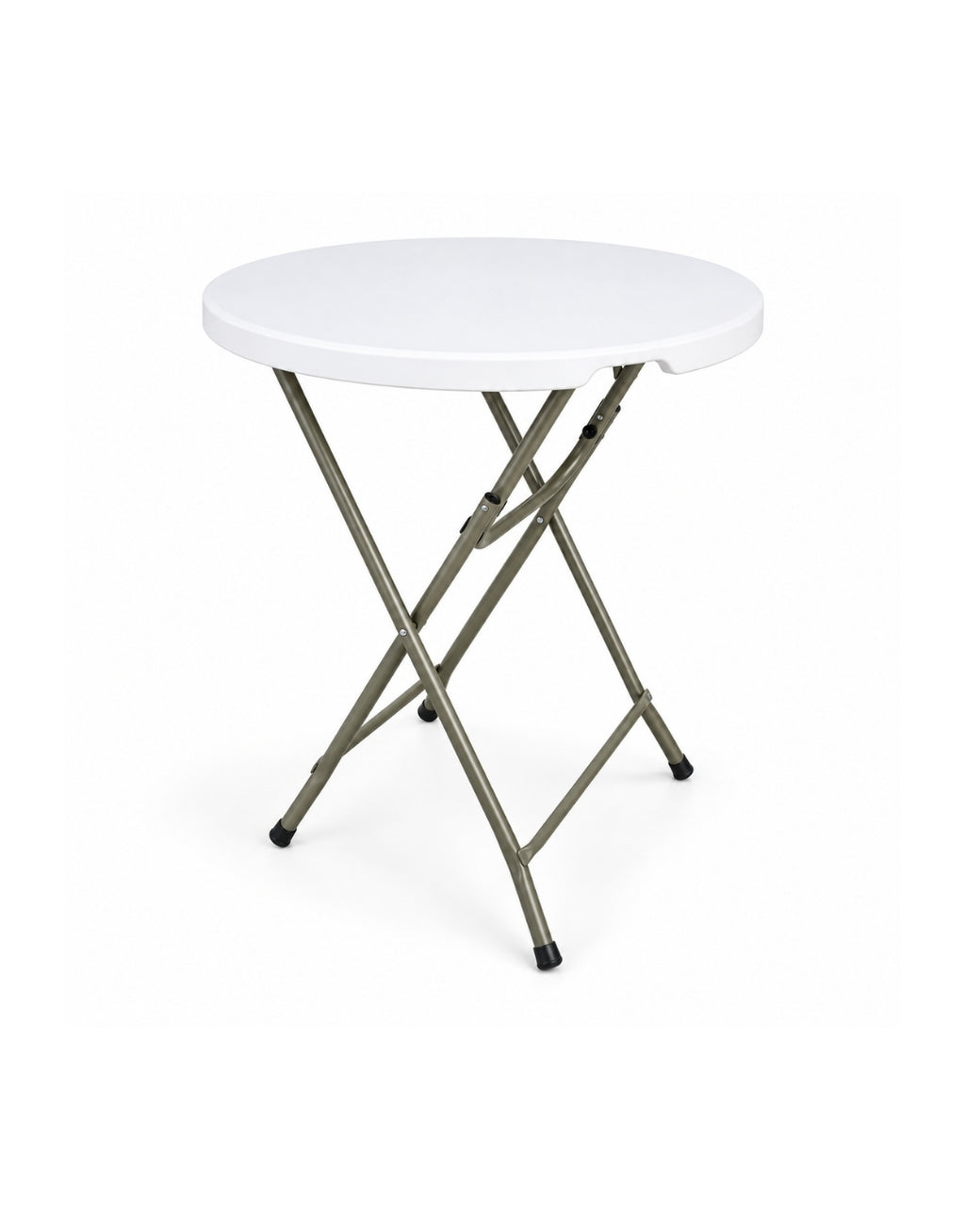 Mesa Cóctel Alta Plegable HDPE Blanca 80 × 110 cm
