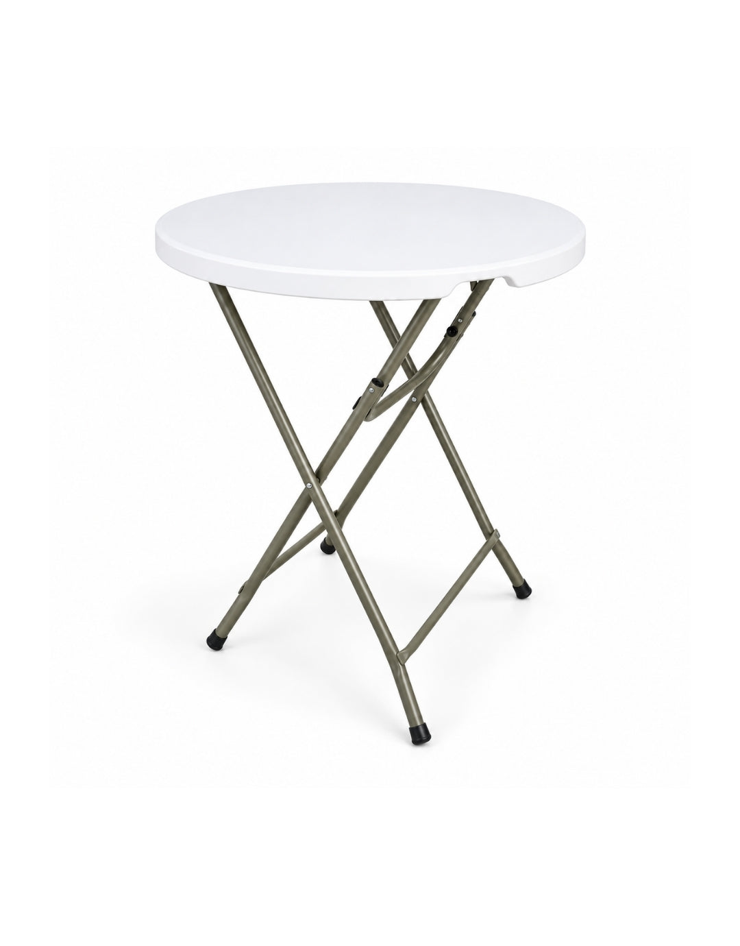 Mesa Cóctel Alta Plegable HDPE Blanca 80 × 110 cm