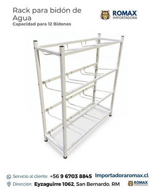 Rack para Bidón de Agua 12 Bidones