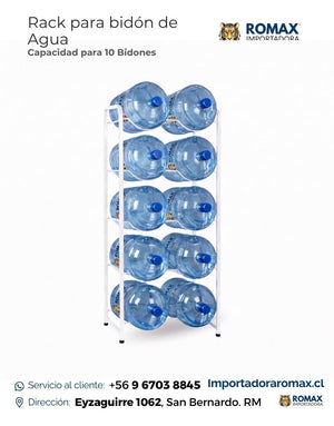 Rack para Bidón de Agua 10 Bidones