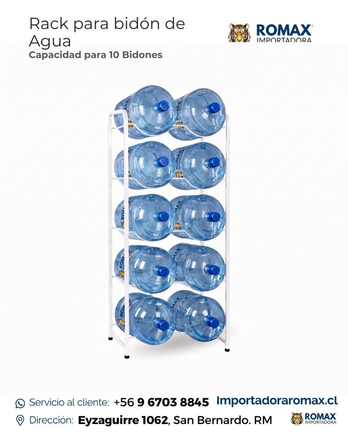 Rack para Bidón de Agua 10 Bidones