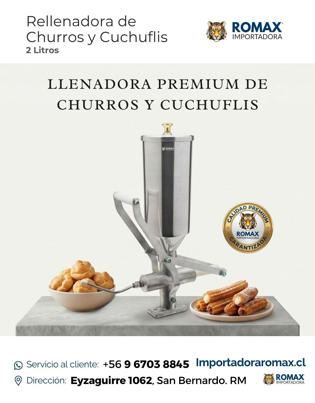 Rellenadora de churros y cuchuflis