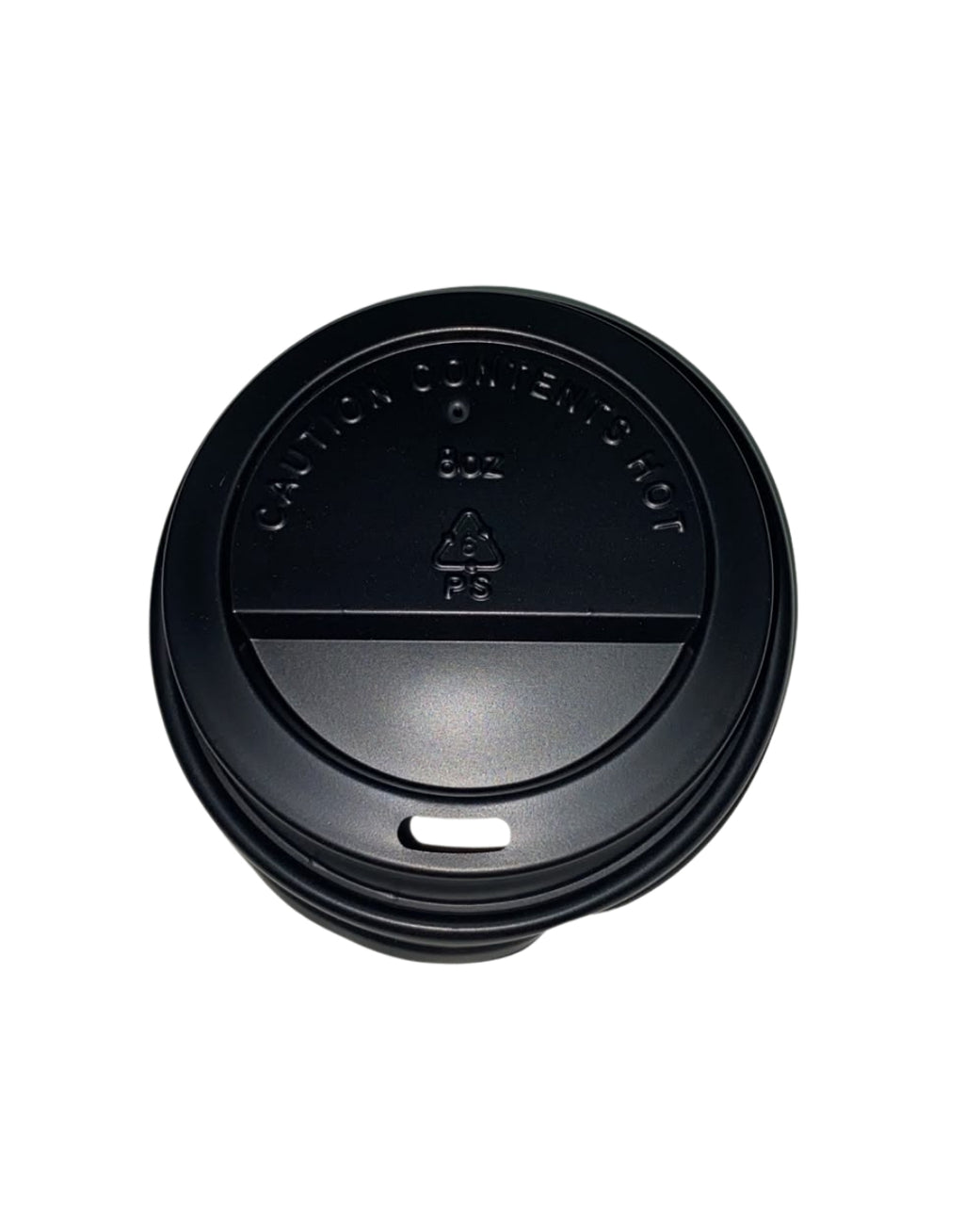 Tapa Plástica Negra para Vasos 8 oz | 50 Unidades