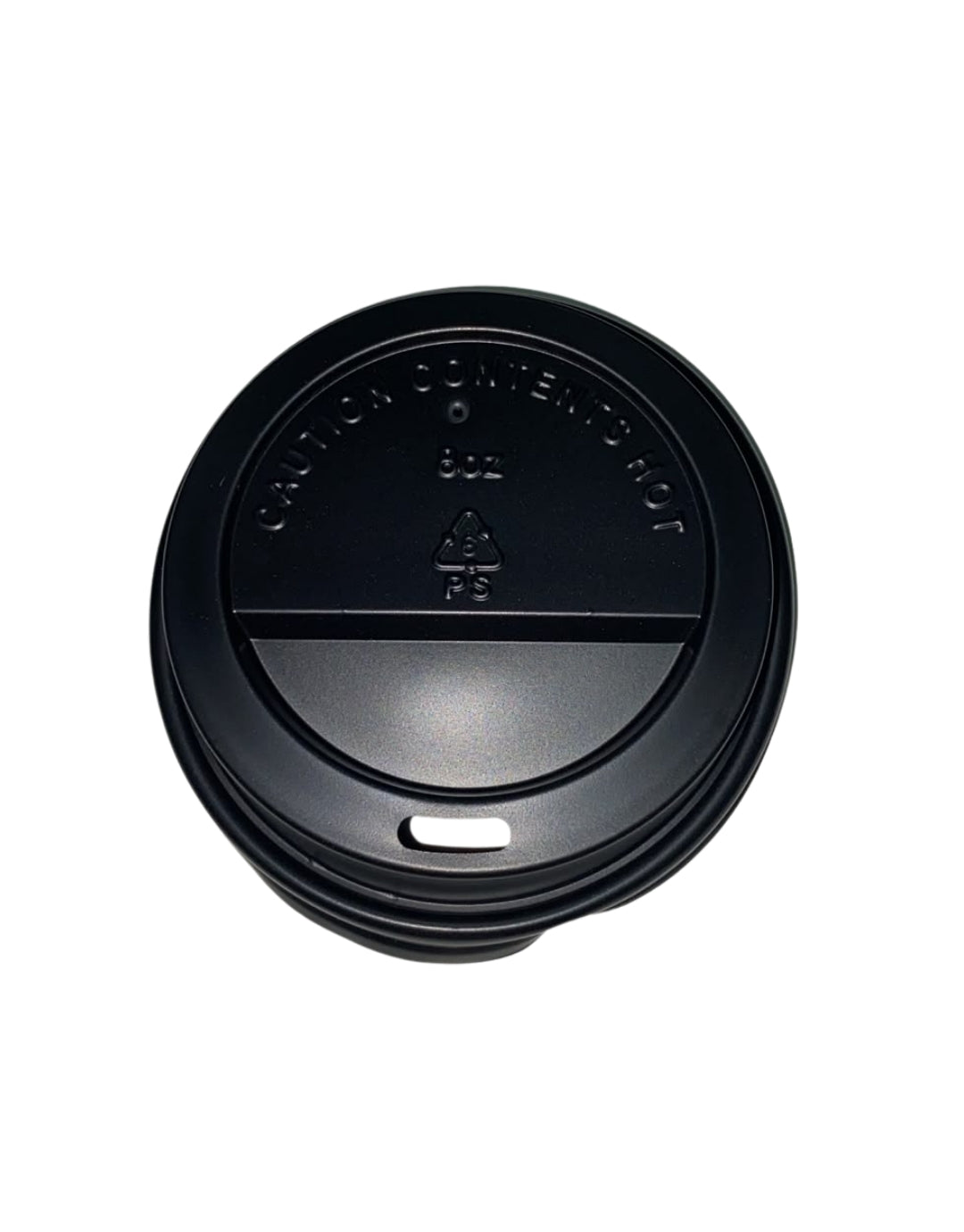 Tapa Plástica Negra para Vasos 8 oz | 50 Unidades