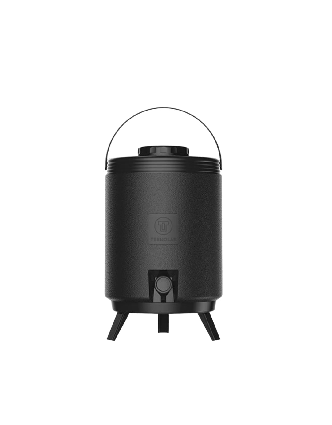 Termo Termolar Plástico 12 Litros Color Negro Vista Frontal | Importadora Romax Chile